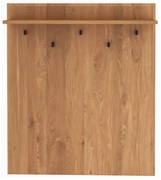 Natúr színű tölgyfa fali fogas polccal Abies – The Beds