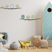 Falmatrica" Színes baglyok ágakon" 70x45 cm