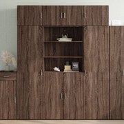 barna tölgy-színű szerelt fa magasszekrény 80 x 42,5 x 185 cm