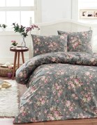 Szicíliai szürke pamut ágyneműhuzat TiaHome - 1x Párna 90x70cm, 1x Paplan 140x200cm