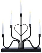 Solight LED fém gyertyatartó, 5x LED, 40 cm, 2x AA