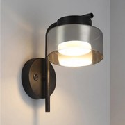 Brilagi - Fali lámpa AURA LUX 1xGX53/30W/230V fekete/füstszínű