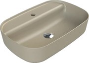 CeraStyle AQUA - PULTRA ültethető - Top Counter - porcelán mosdó - MATT BÉZS - 60 x 40 cm