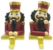 Diótörő karácsonyi zokni tartó fogas piros