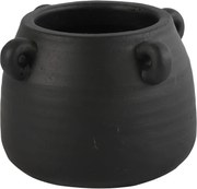CELTIC fekete cement virágcserép Méret: S
