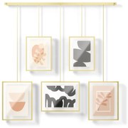 Aranyszínű fém fali képkeret szett 5 db-os 66x69 cm Exhibit – Umbra