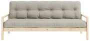 Bézs len kinyitható kanapé 205 cm Knob – Karup Design