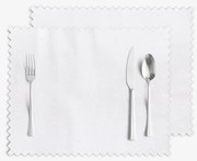 Goldea ünnepi teflonos reggeliző alátét - fehér alapon fényes négyzetek - 2db 30 x 40 cm