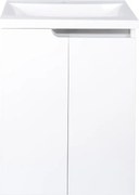 Piramida EURIDIKA fali /álló fürdőszobabútor - műmárvány mosdóval - 2 ajtós - 60 x 75 x 46 cm