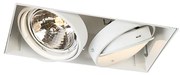 Beépített spotlámpa fehér forgatható és dönthető AR111 Trimless 2-lámpás - Oneon