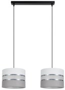 Csillár zsinóron CORAL 2xE27/60W/230V fehér/szürke