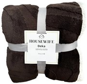 Luxus mikroplüss sherpa pléd NESTIVE sötétbarna Méret: 200 x 230 cm