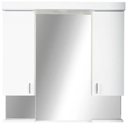 Viva STYLE Tükrös fürdőszobai szekrény LED világítással - DUPLA szekrénnyel - 80 x 99 x 17 cm