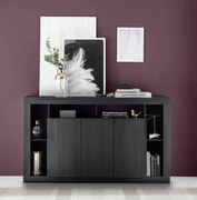 RIMINI komód, háromajtós – fekete kőris