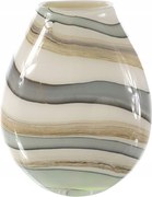 Üveg virágváza masszából dekoratív Váza 40cm kék-krém