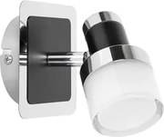 Beltéri led fali lámpa 5w 400lm 4000k fekete/üveg harold