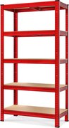 HEAVY nagy teherbírású polc, max. 875kg, 180×90×40cm, piros Monzana