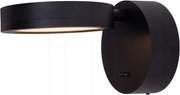 Fali lámpa fekete kerek állítható Ibiza Led 6W W0350 Maxlight