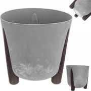 Virágtartó Fedő Virágok A Lábakon Virágágyás Betéttel 21 cm Szürke