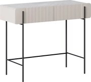 Malmi fiókos smikasztal - kasmír / krém bianca / fekete lábak