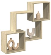 sonoma tölgy színű szerelt fa faliszekrény 78 x 18 x 71 cm