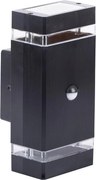 Kültéri fali lámpa érzékelővel NIZZA 2xGU10/35W/230V IP65