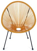 Sárga fém-műanyag kerti fotel Avocado Comfort – Bonami Selection