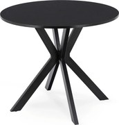 Étkezőasztal LAUREN 80 cm fekete