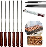 Nyárs Csuklópálca Hús Nyárs Grillezéshez 6DB 50cm Rozsdamentes