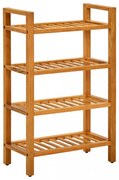 tömör tölgyfa cipőtartó 4 polccal 50 x 27 x 80 cm