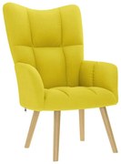 világossárga szövet pihenőfotel