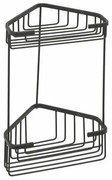 GEDY 2482-14 Smart kétszintes sarokpolc 20 x 32,5x 15,1 cm, matt fekete