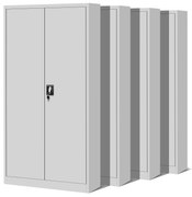 4x készlet fém iratszekrény JAN, 900 x 1850 x 400 mm, szürke