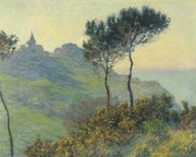 Reprodukció The Church of Varengeville, Sunset, Claude Monet