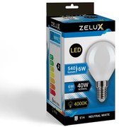 Zelux Led Mini Globe G45 6W E14 4000K Mini Gömb