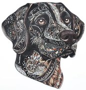 Csokoládé labrador fa puzzle