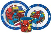 Pókember Grid étkészlet, micro műanyag szett bögrével 350 ml