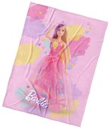 Carbotex Barbie Szivárványos világ gyermek takaró, 130 x 170 cm