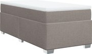 vidaXL tópszínű szövet rugós ágy matraccal 90 x 200 cm