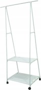 Ruhaakasztó kerekekkel az előszobába ruhaakasztó fehér