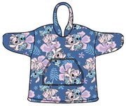 Disney Lilo és Stitch, A csillagkutya Hibiscus belebújós plüss polár takaró, poncsó 3-6 év