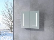 Sevilla || White kétajtós, tükrös szekrény, LED világítással 80 cm