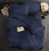 Ágyneműhuzat pamut szatén exclusive Modern kék 200x140cm+90x70cm TiaHome