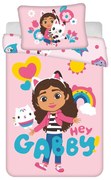 Rózsaszín pamut gyerek ágyneműhuzat babaágyhoz 100x135 cm Gabby's Dollhouse – Jerry Fabrics
