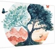 Kép – Akvarellfa tele élettel (90x60 cm)