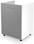 Alsó szekrény Vento DK-60 / 82, fehér / szürke