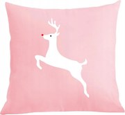 Párna párnahuzat Karácsonyi ugráló Rudolf Mikulás segítő