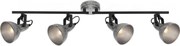 Briloner 2049-044 - Spotlámpa RETRO 4xE14/40W/230V szürke