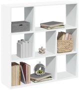 fehér szerelt fa térelválasztó könyvespolc 102x29x103,5 cm