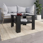 fekete szerelt fa dohányzóasztal 60 x 60 x 42 cm